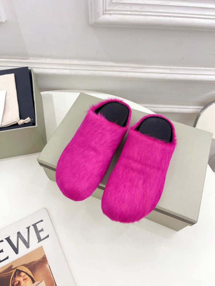 marni pink fussbett sabot loafers 231379m20