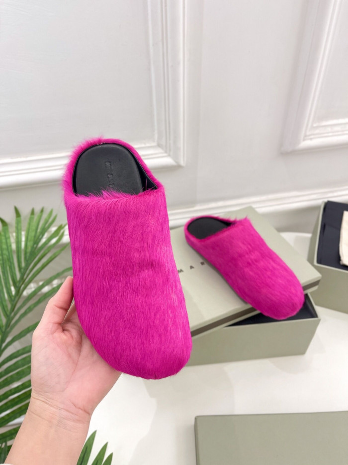 marni pink fussbett sabot loafers 231379m20