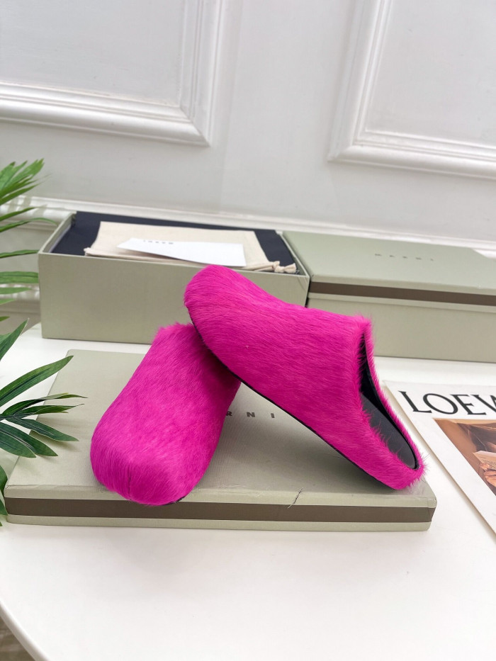 marni pink fussbett sabot loafers 231379m20