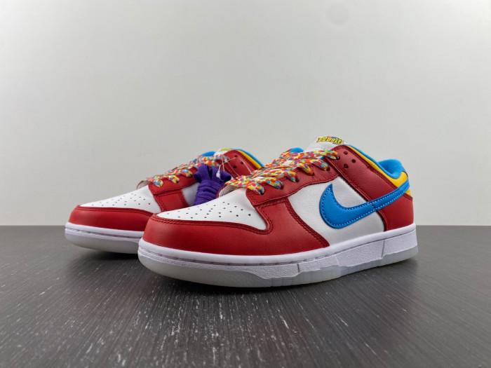 lebron james nike dunk low fruity pebbles dh8009-600