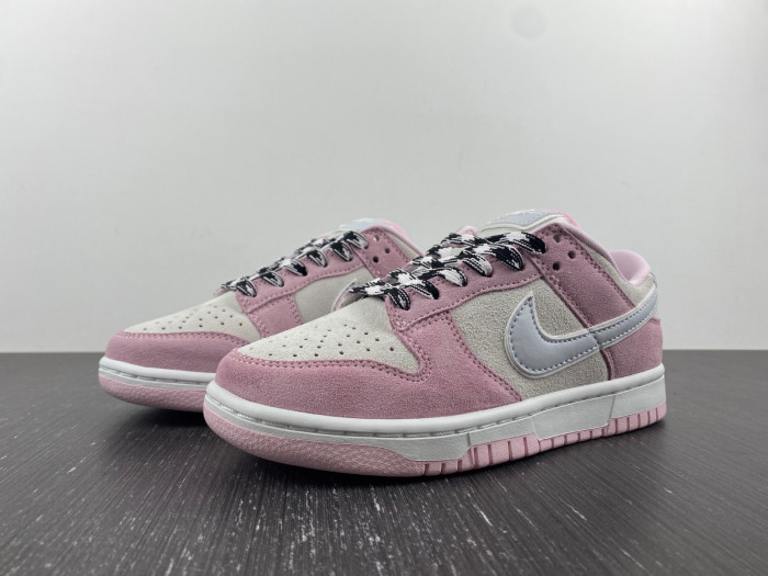nike dunk low pink foam/pure platinum-phantom dv3054-600