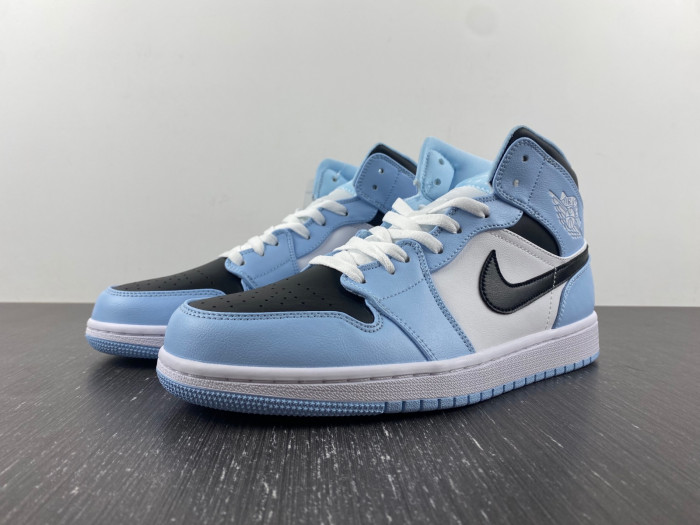 jordan 1 mid ice blue (gs) - 555112-401