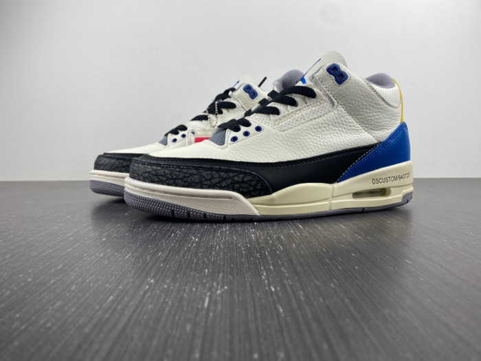air jordan 3 retro unc white black blue yellow 398614-145