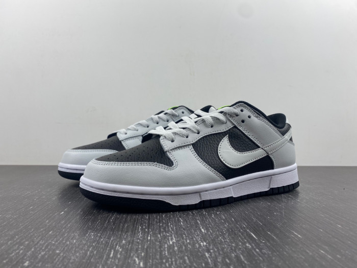 nike dunk low grey panda volt - fd9756-001