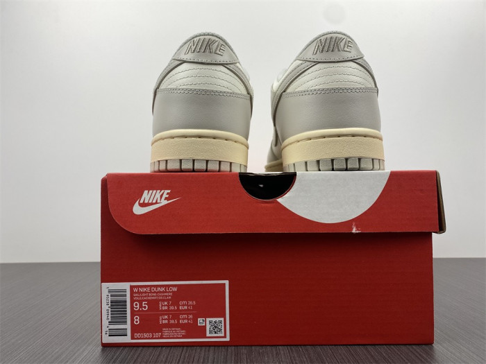 nike dunk low sail light bone (w) - dd1503-107
