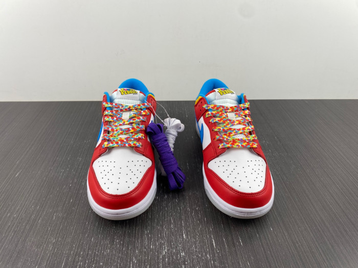 lebron james nike dunk low fruity pebbles dh8009-600