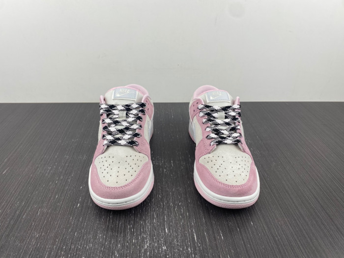 nike dunk low pink foam/pure platinum-phantom dv3054-600