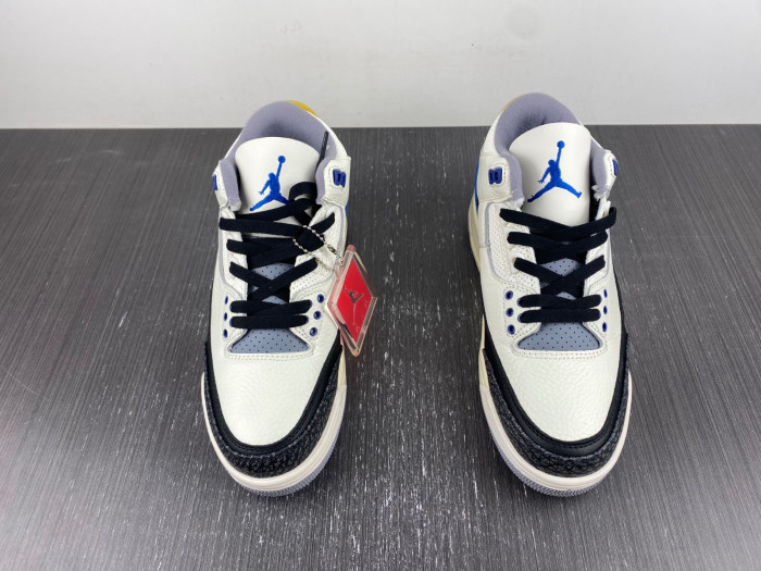 air jordan 3 retro unc white black blue yellow 398614-145