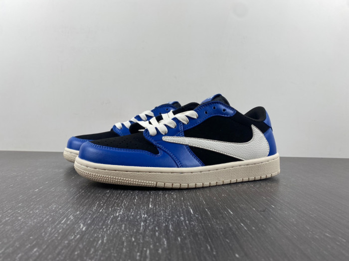 travis scott x air jordan 1 low blue and black dm7866-225