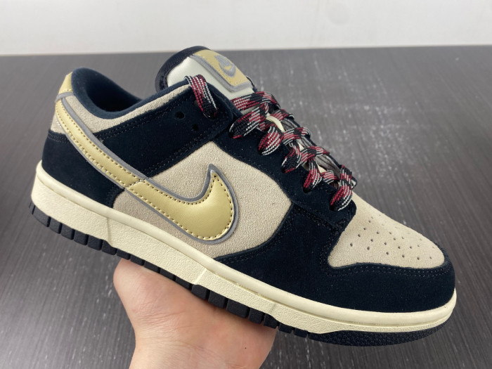 nike dunk low "navy suede" dv3054-001
