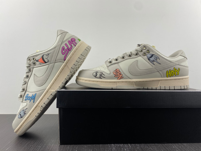 nike dunk low chrome hearts - dd1503-107-01