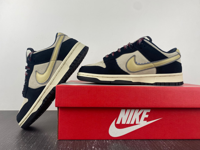 nike dunk low "navy suede" dv3054-001