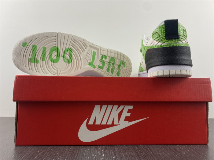 nike dunk low disrupt 2 green snakeskin dv1491-101