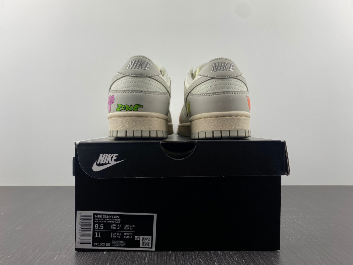 nike dunk low chrome hearts - dd1503-107-01