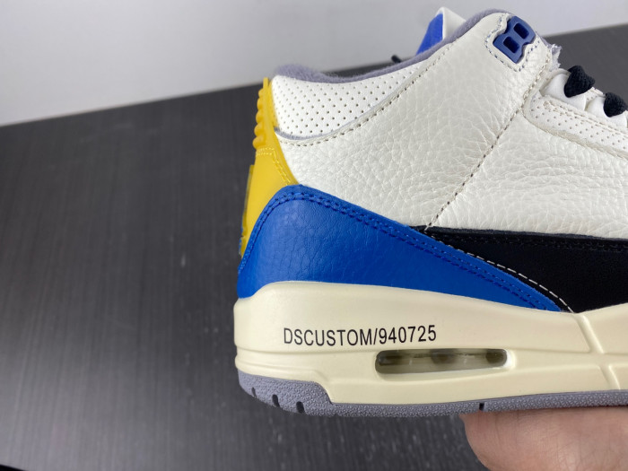 air jordan 3 retro unc white black blue yellow 398614-145