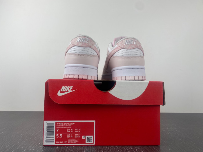 nike dunk low "pink paisley" fd1449-100