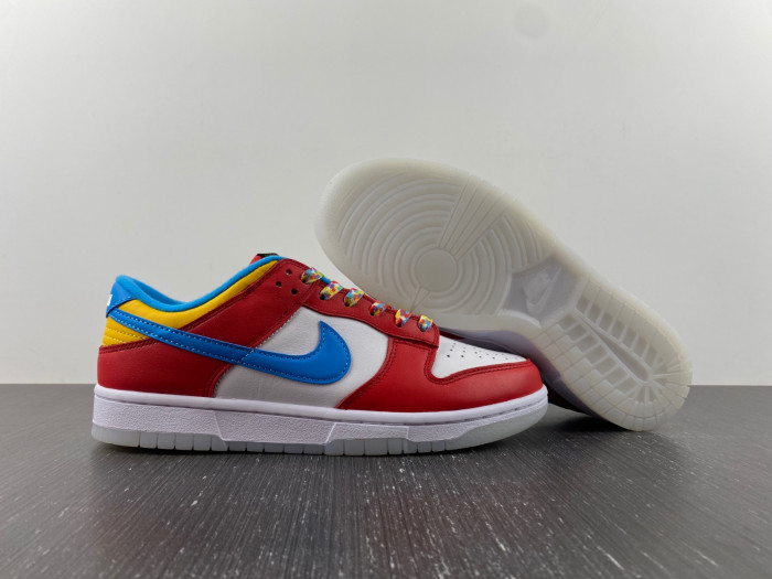 lebron james nike dunk low fruity pebbles dh8009-600