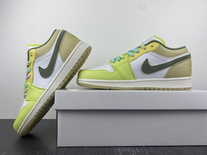 jordan 1 low sail white oil green - fd9906-131