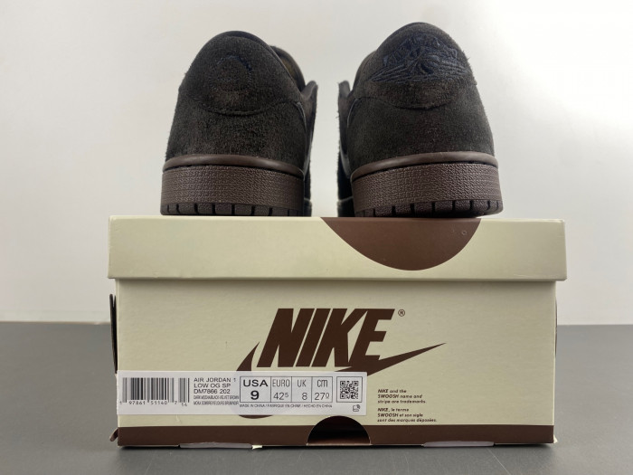 travis scott x air jordan 1 low og “velvet brown” dm7866-202