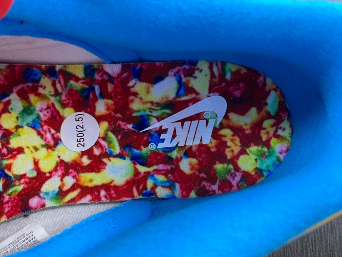 lebron james nike dunk low fruity pebbles dh8009-600