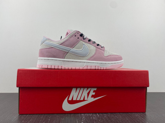 nike dunk low pink foam/pure platinum-phantom dv3054-600