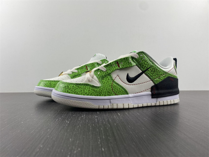 nike dunk low disrupt 2 green snakeskin dv1491-101