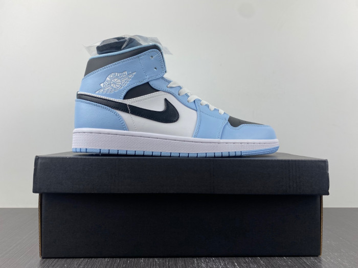 jordan 1 mid ice blue (gs) - 555112-401