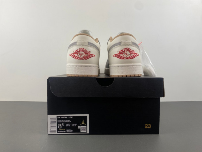 Jordan 1 Low Sail College Grey Rattan 553558-169