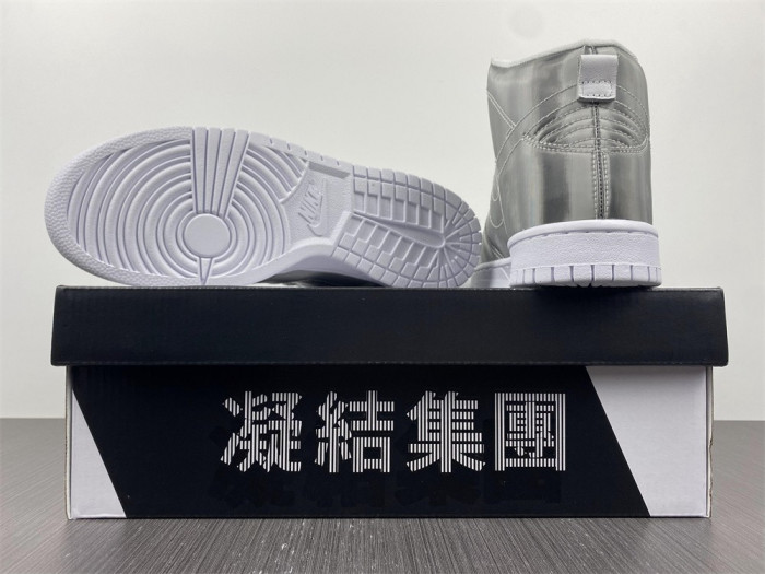 nike dunk high clot metallic silver - dh4444-900