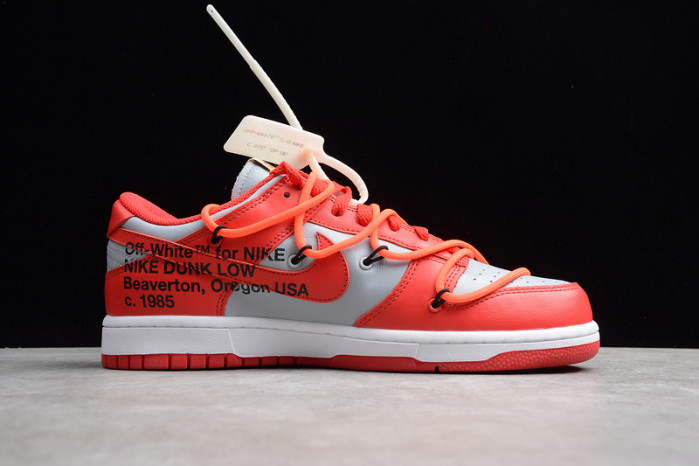 nike dunk low ofw university red ct0856-600