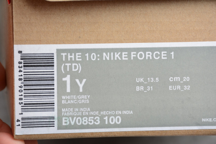 nike air force 1 low ofw white(td) bv0853-100