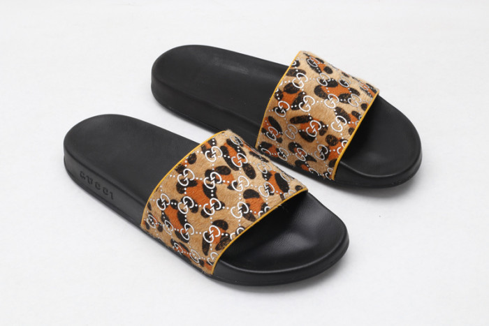 gucc slippers leopard print