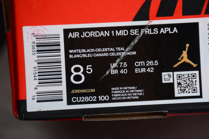 air jordan 1 F**etasm x mid fearless blue white cu2802-100