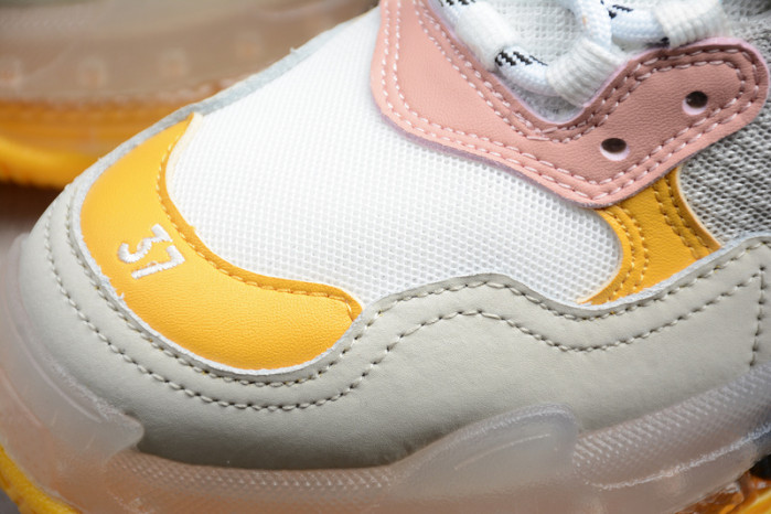 blcg sneaker triple.s.gomma blanc poudre jaune