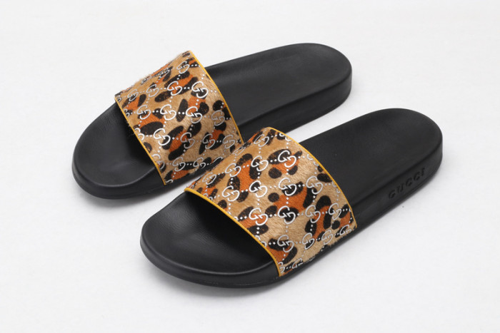 gucc slippers leopard print
