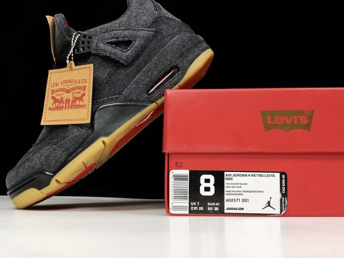 air jordan 4 retro L*v*s nrg L*v*s - black denim ao2571-001
