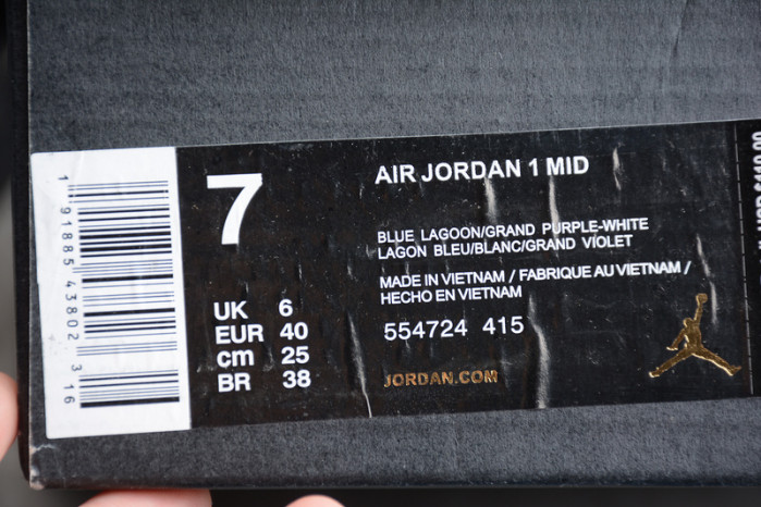 air jordan 1 mid hornets 554724-415