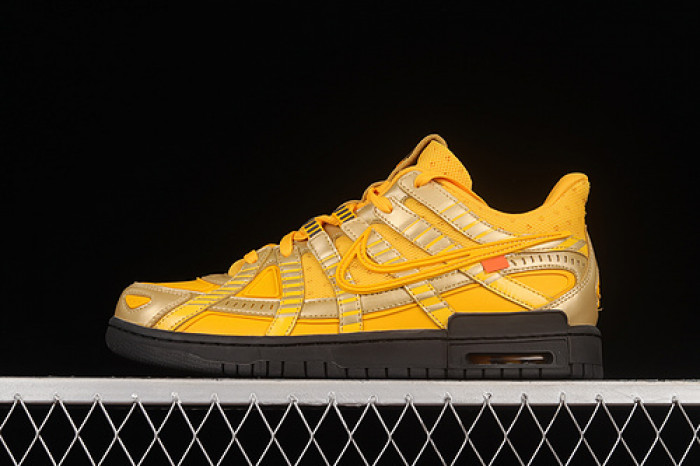 ofw nike air rubber dunk “university gold” cu6015-700