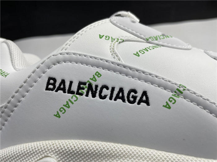 blcg sneaker triple.s.gomma white green 536737 w5fw6 1956