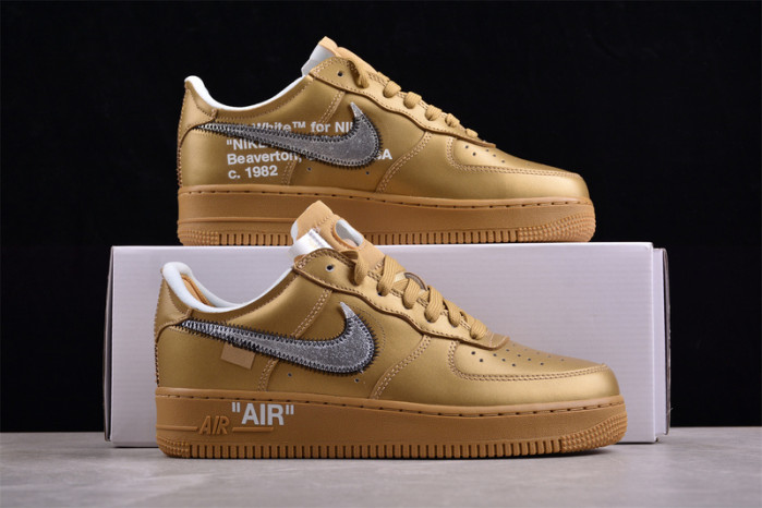 Off-White x NK Air Force 1 gold AO4297-800