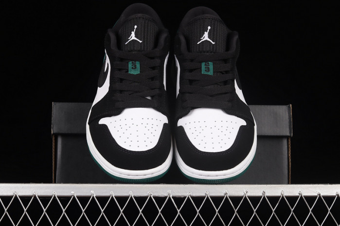 air jordan 1 low white black mystic green - 553558-113