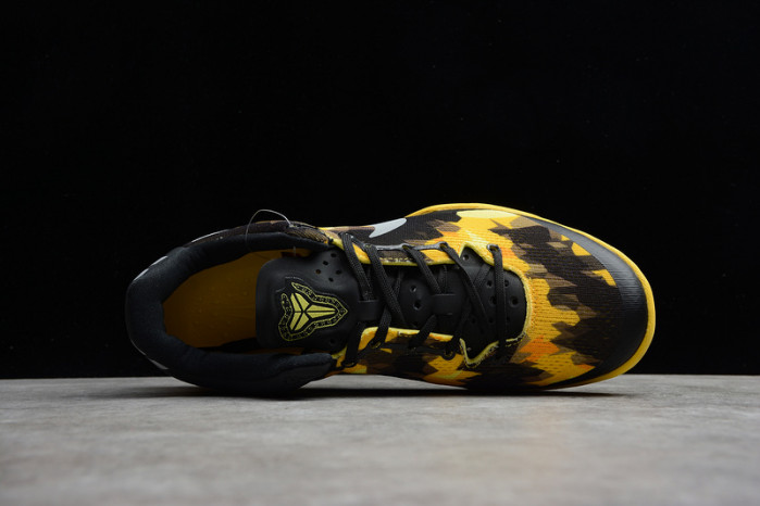 nike zoom kobe 8 viii black yellow grey basketball shoes 555286-077