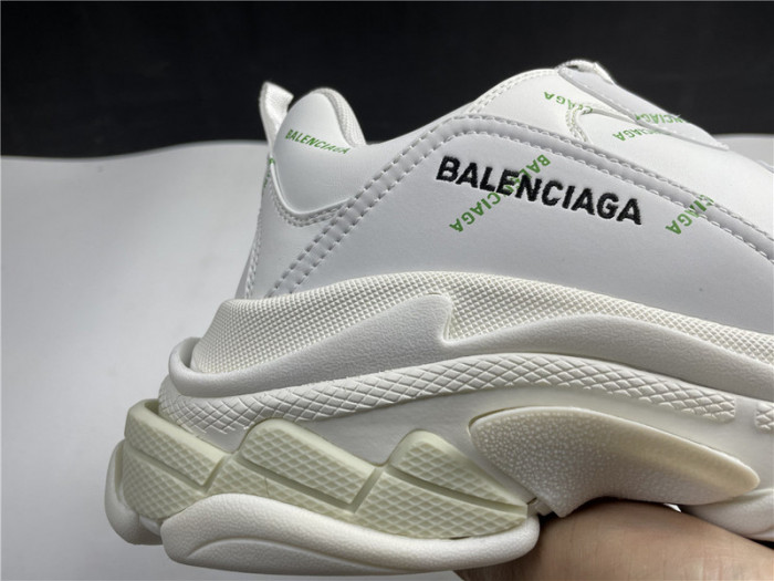 blcg sneaker triple.s.gomma white green 536737 w5fw6 1956