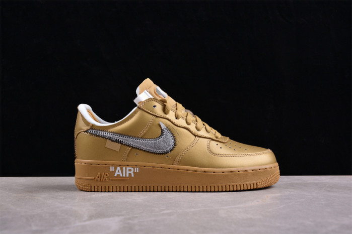 Off-White x NK Air Force 1 gold AO4297-800