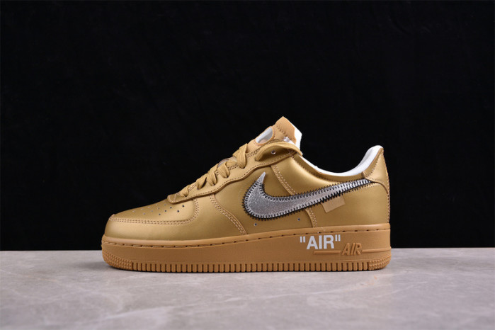 Off-White x NK Air Force 1 gold AO4297-800