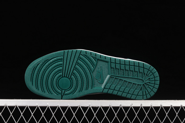 air jordan 1 low white black mystic green - 553558-113