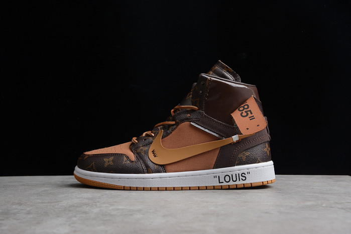 Louis Vuitton x OW x Air Jordan 1 Customs MENS AQ0818-202
