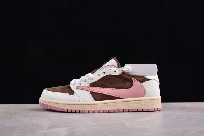 travis scott x wmns air jordan 1 retro low og sp ''dark pony pink oxford'' dz4137-206