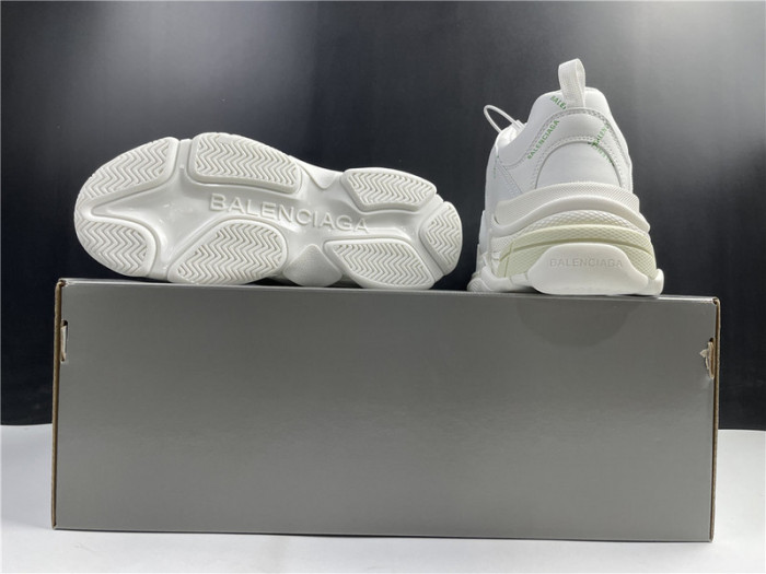 blcg sneaker triple.s.gomma white green 536737 w5fw6 1956
