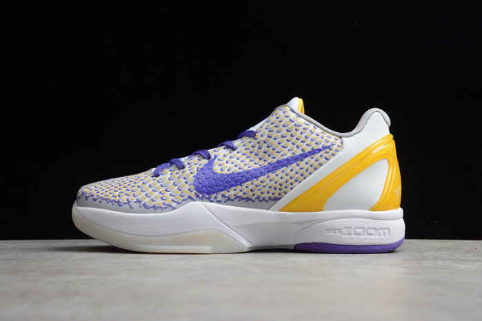 new nike kobe 6 white purple yellow cw2190-105
